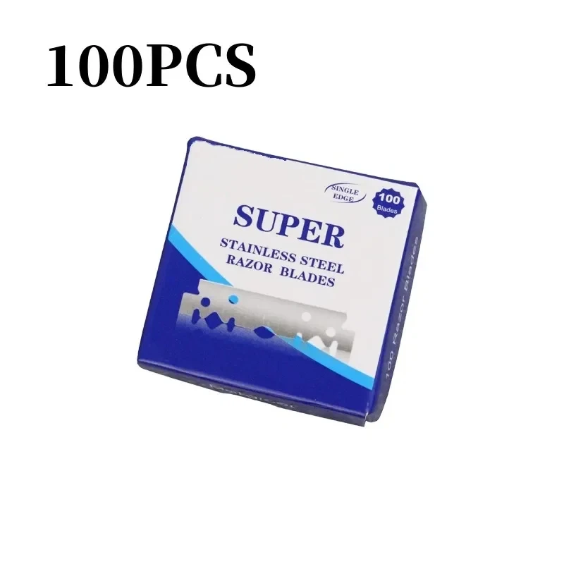 Stainless Steel Razor Blades Men Shaving Shaver Manual Razor Blade Barber Shaving Tools 10/100PCS Single-sided Razor Blade.