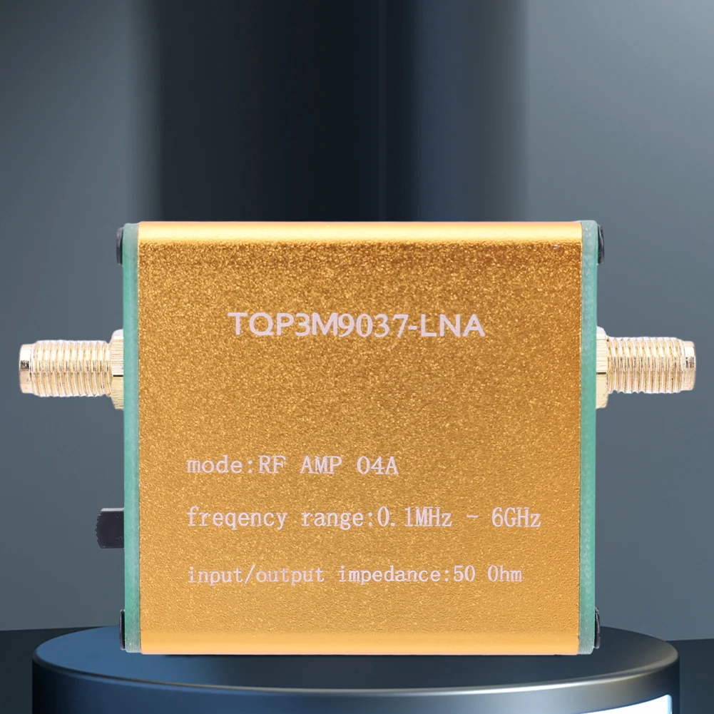 0,1 MHz-6 GHz Pełnozakresowy wzmacniacz o niskim poziomie szumów 20 dB Wzmacniacz bloku wzmocnienia o bardzo niskim poziomie szumów Szeroki zakres częstotliwości do radia krótkofalowego FM