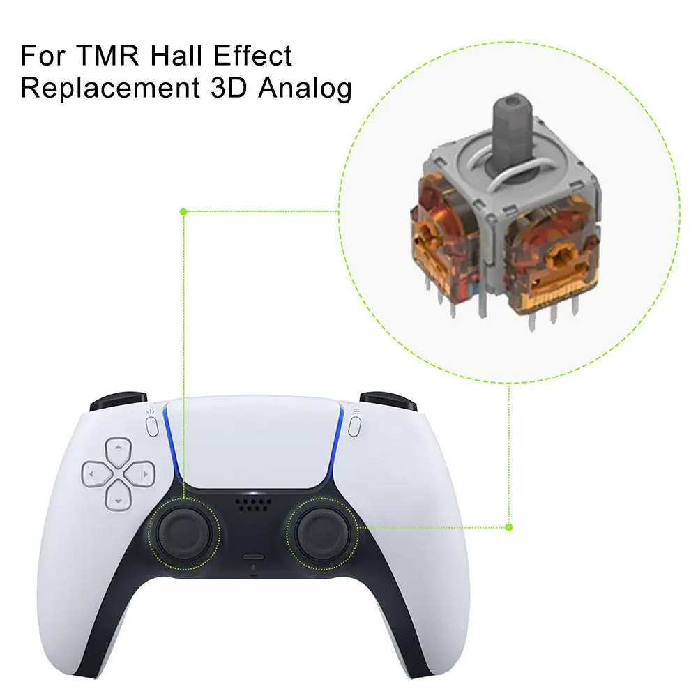 2Pcs 3D Analog Joystick Sensor Modul Neue TMR Hall Effekt Für Controller Halle Thumb-Stick Für PS4 Controller