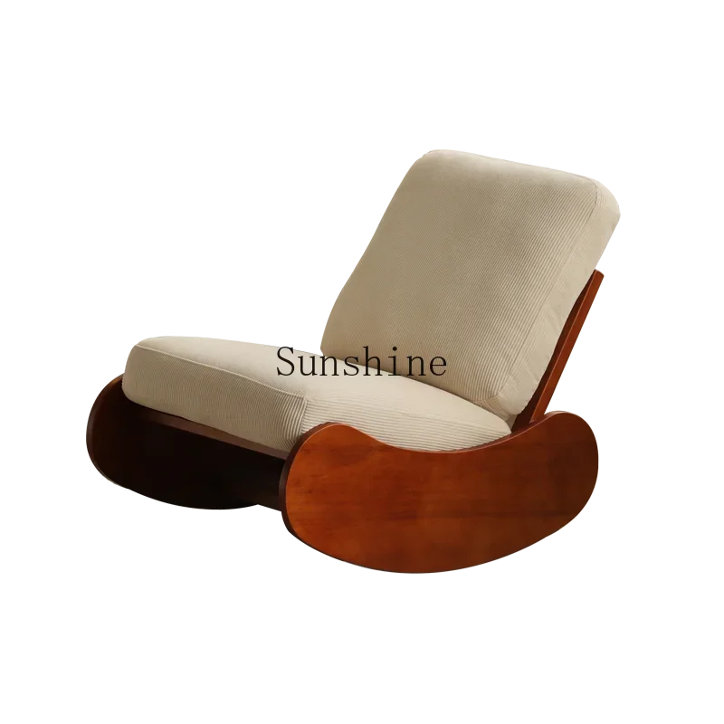 

Retro sofa rocking chair living room leisure home solid wood medieval lazy sofa rocking chair