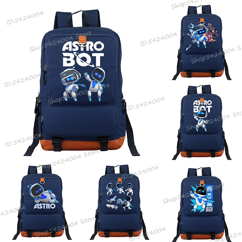 New Astro Bot Backpack Shouder for Men Women Astros Playroom Game Fashion School Bags for Boys Creative Robot Travel Bagpack