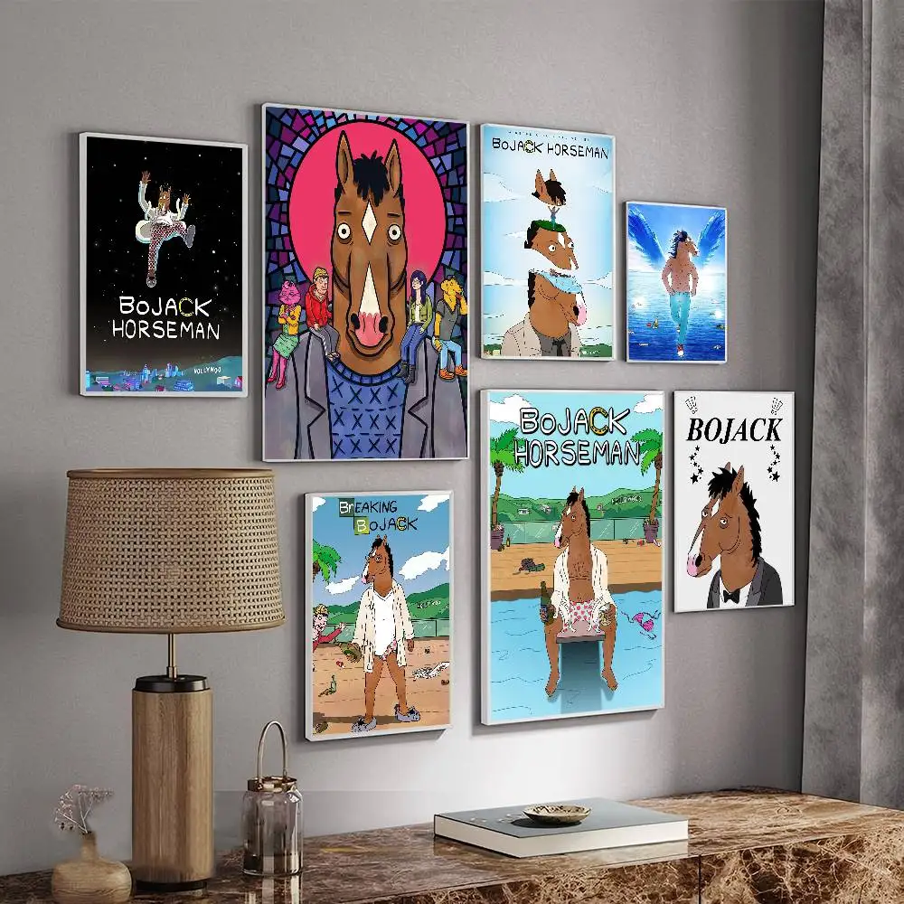 B-BoJack Horseman Classic Movie Posters HD Quality Poster Wall Art Painting Study Nordic Home Decor