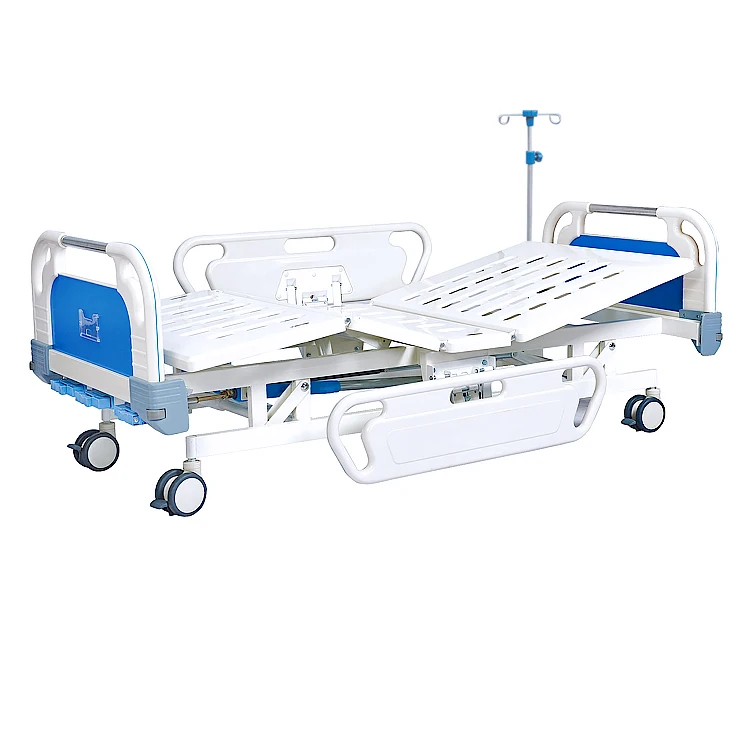 

Double Side Caster Abs Headboard Steel Frame Plastic Guard Rail 3 Crank Manual Hospital Bed
