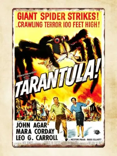 home decor less TARANTULA MOVIE POSTER 1955 metal tin sign