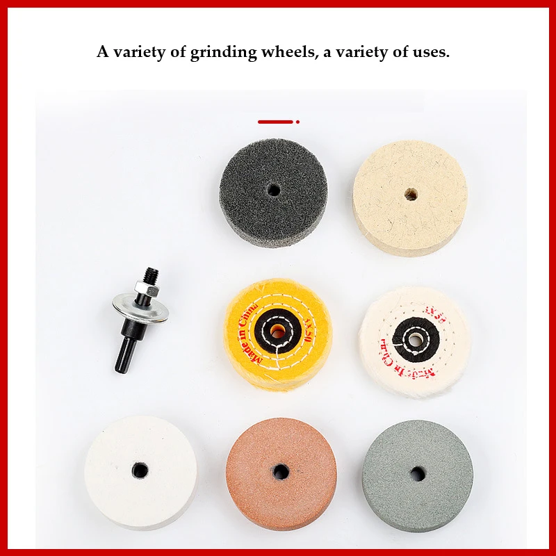 

Polish Cloth Wheel Brush Head Grinder Shank Grinding Buffing Wheel Polishing Pad 75mm Mini Drill Accessories Abrasive Disc