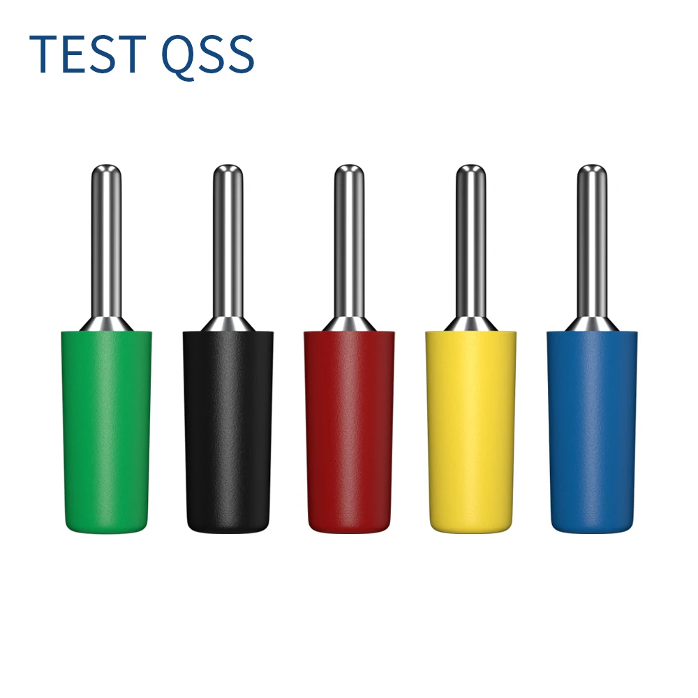 QSS 10PCS 2MM Banana Plug Nickel Plated Electrical Terminal Connector Accessories  5 Colors Q.10001