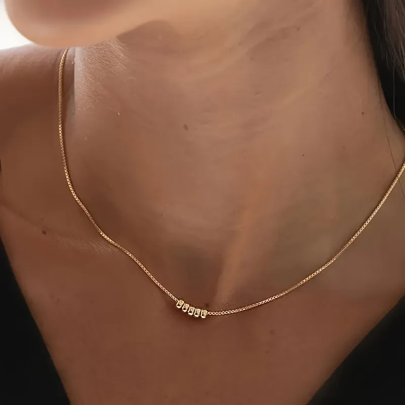 1-teilige modische goldfarbene Halskette mit Scheibenanhänger, geeignet für einfache Alltagsaccessoires für Damen, Party-Schmuckgeschenke