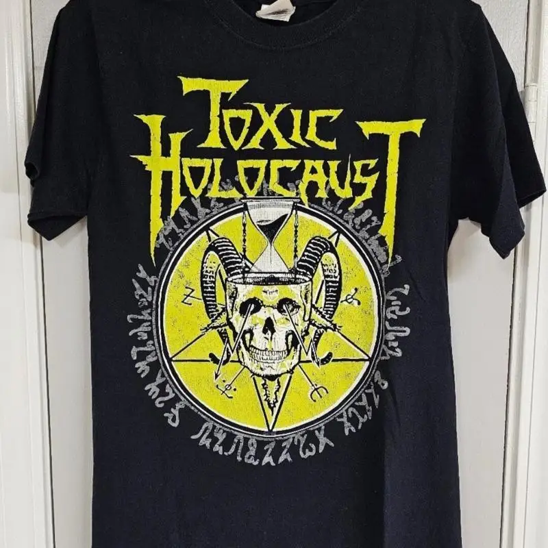Рубашка Toxic Holocaust Speed Metal Thrash Rock Band Футболка с рисунком Пентаграмма Череп