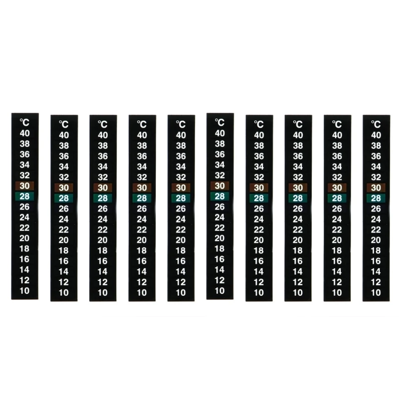 10Pcs Adhesive Thermometer Strip Fast Check Reusable Digital Temperature Sticker