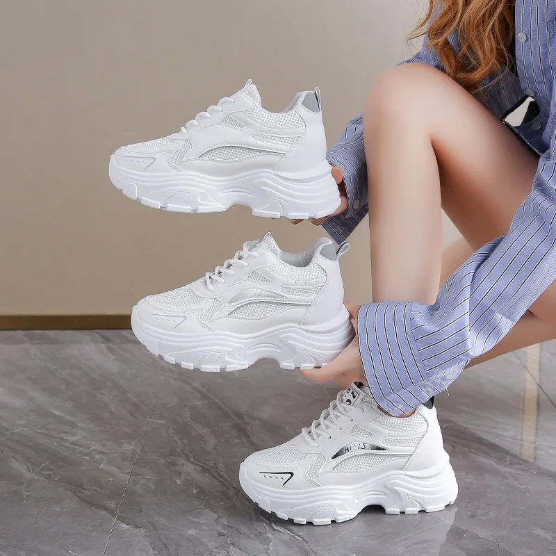 

Mesh Breathable Dad Sneakers 2025 Summer Platform Sole Height-Increasing Lightweight Versatile Fashionable Casual Sneakers