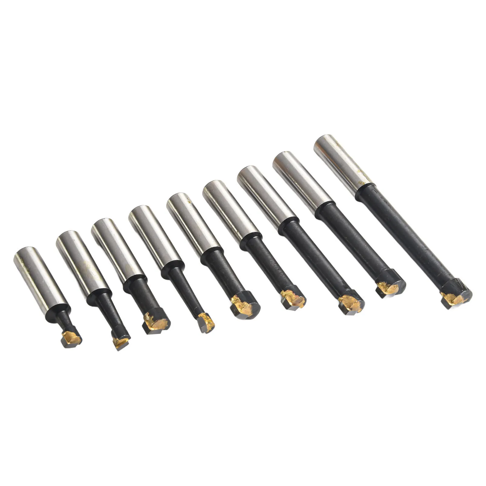 Cemented Carbide Shank Boring Bar Set 9 Pieces 1For 2mm Shank Diameter Compatible with MT3 M1For 2 Taper Boring Bar