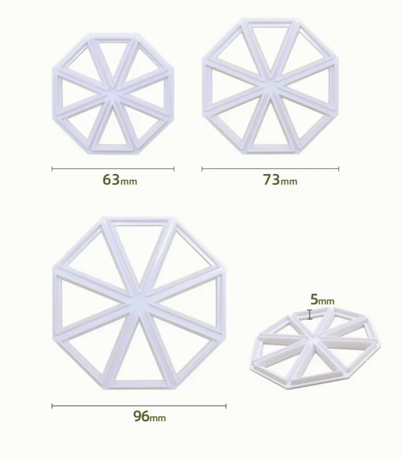 3Pcs Fondant Cake Mold Flag Triangle Shape Biscuits Baking Tools Decoration Kitchen Accessories Cookie Cutter Stamps Bakeware