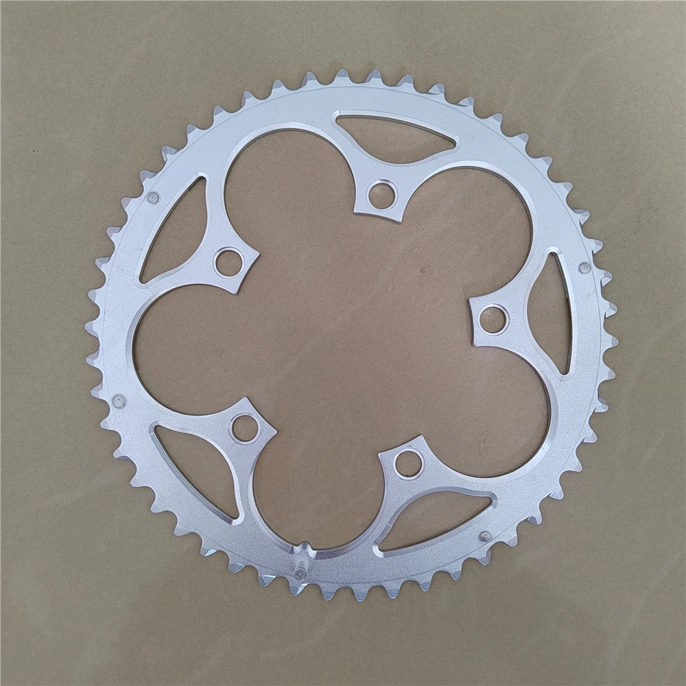 110BCD 50T 48T 46T 34T Road Bicycle Chainring Chainwheel MTB Folding Bike Round Chain Wheel CNC Silvery for Double Speeds