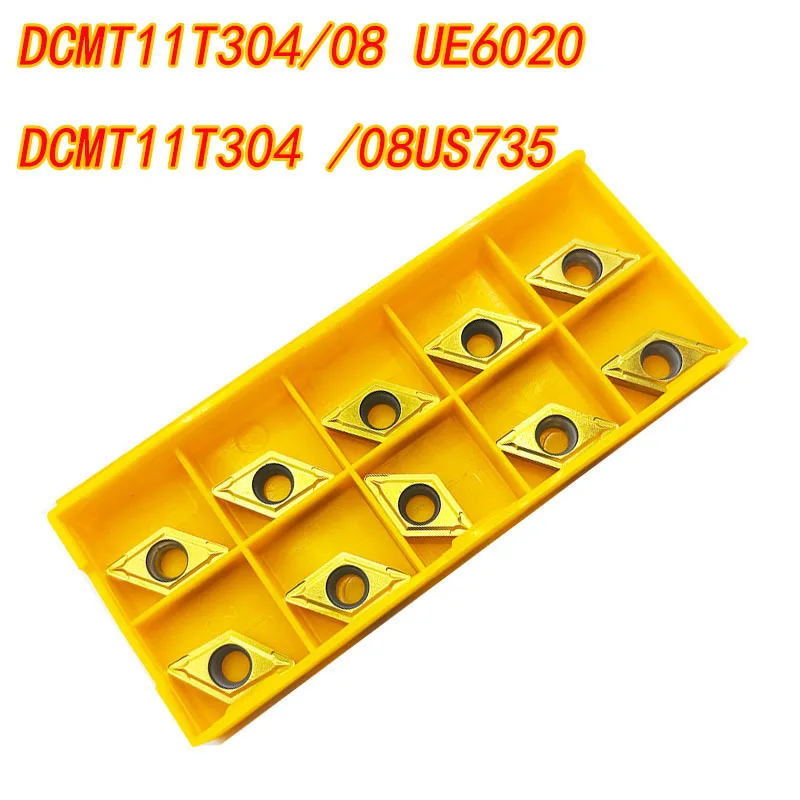 10pcs DCMT11T304/08-VP15TF UE6020 US735 Carbide Insert Internal Turning Tool Metal Turning Tool CNC Parts Carbide Turning Insert