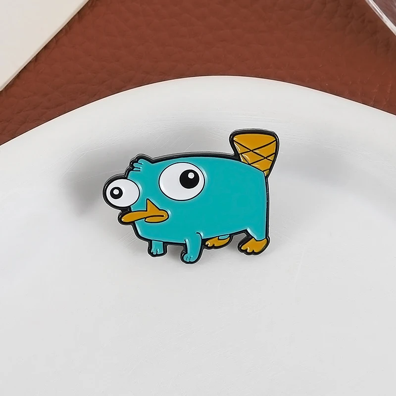 Perry The Platypus Enamel Pin Cartoon Anime Characters Cute Duck Brooch Lapel Backpack Badge Funny Jewelry Gift For Friends ﻿ image 2