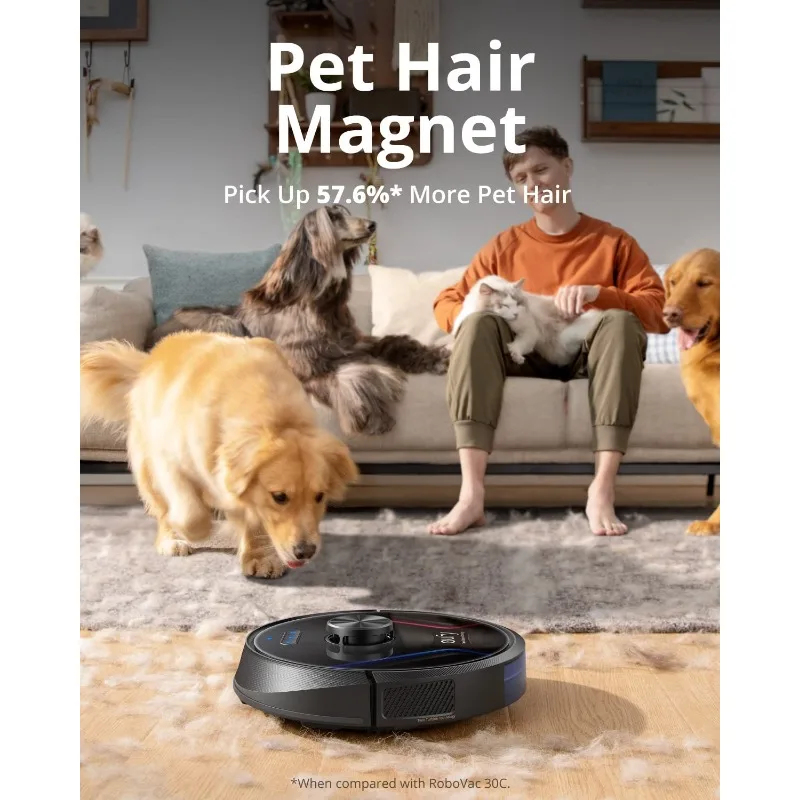 eufy Anker RoboVac X8 - Robot Vacuum Pet Hair، IPath Laser Navigation، Twin-Turbine 2000Pa x2 Suction، AI. تكنولوجيا الخريطة 2.0