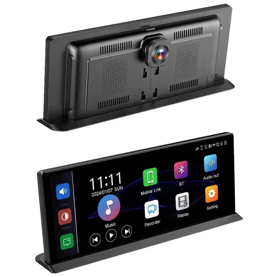 NEW 11.3 Inch 4k dashcam camera with Wireless CarPlay Android AUTO Audio car dvr camera Video Recorder car monitor Black Box