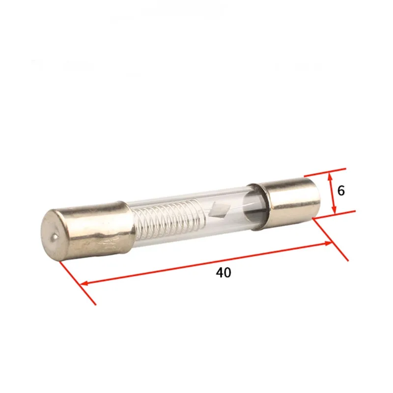 100 szt. 6x40mm szklana rurka kuchenka mikrofalowa bezpiecznik wysokiego napięcia 5000V 5KV 0.5A 0.6A 0.65A 0.7A 0.7A 0.8A 0.8A 0.85A 0.9A 6x40mm