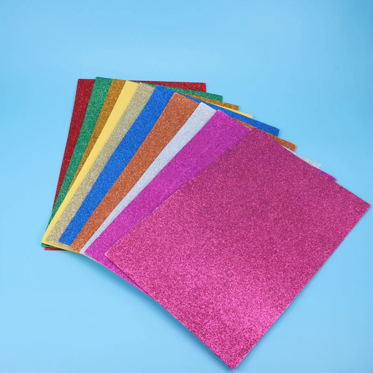 

10 Sheets Glitter Colored Paper for Crafting Scrapbooking Party Decoration Handmade Material Easy Use Craft