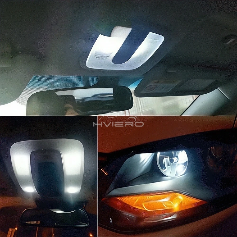 2/10 T10 W5W 12SMD 1206 mobil Wedge putih LED DC 12V Canbus dekoder tanpa kesalahan lampu eksternal pelat nomor lampu cadangan sudut Led