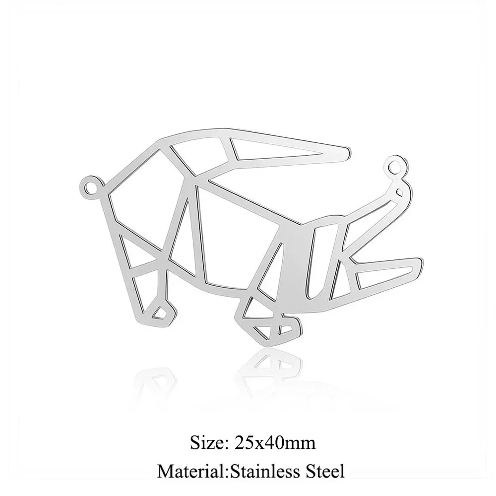 5pcs/lot Stainless Steel DIY Hummingbird Animal Charm Pendant Wholesale Kangaroo Jewelry Findings Necklace Making Top Quality
