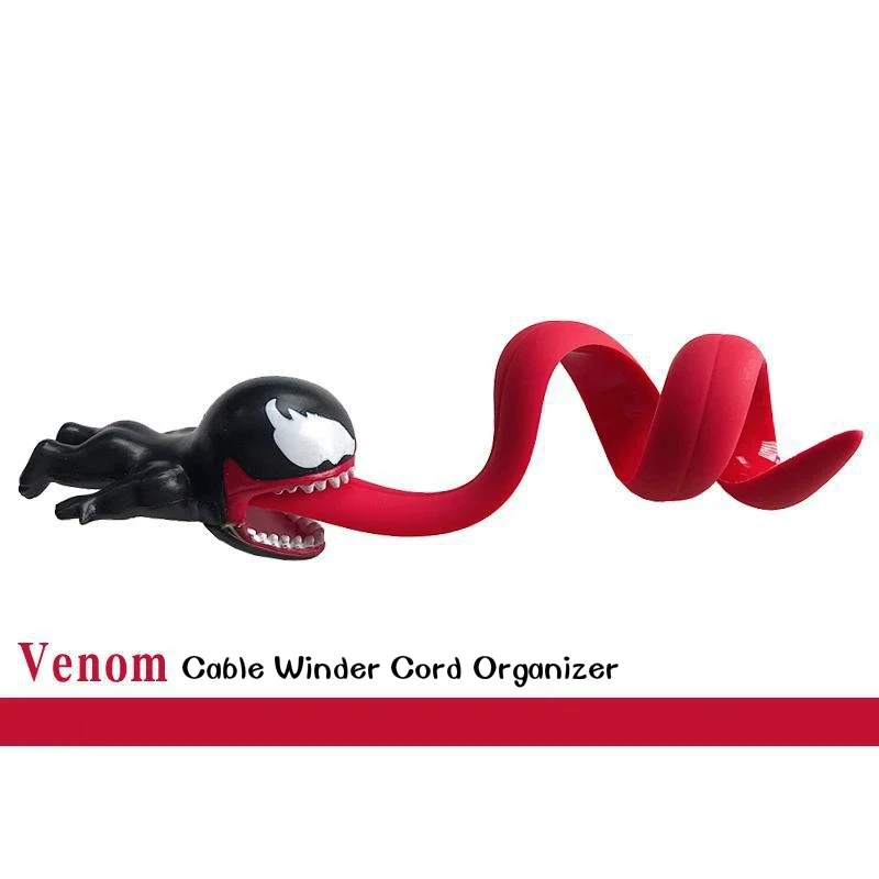 Figura de Anime de Los Vengadores de Disney, soporte de línea de datos de alambre Venom, juguetes de figuras de acción, Cable Protector USB, juguete