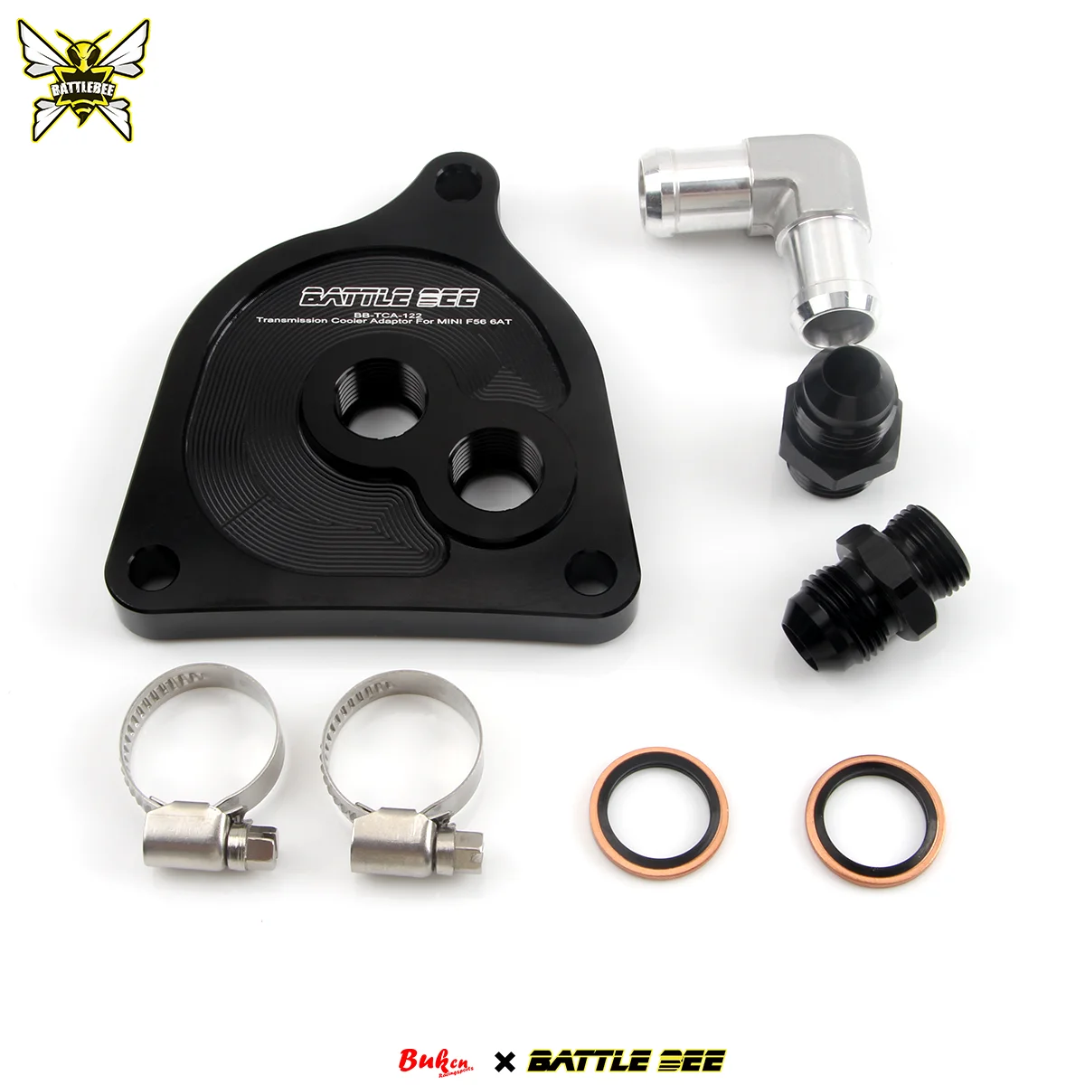 Hot High Quality Mini F56 X1 6AT Transmission Cooler Adapter New Aluminum Alloy Gearbox Radiator for Cooling Systems BB-TCA-122
