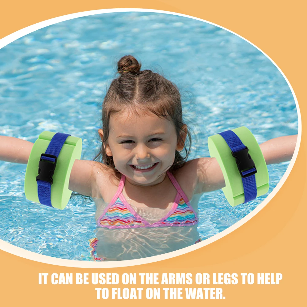 

2pcs Safe Swimming Armbands EVA Durable Float Bands for Kids Adults Waterproof Floating Rings for Learning Training Water Play
