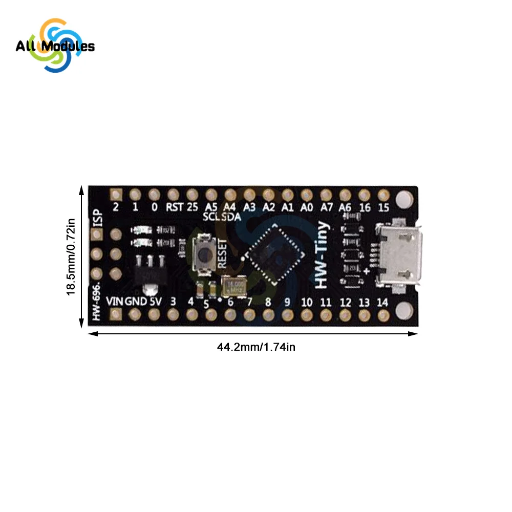 1-10PCS ATTINY88 Micro Development Board 16Mhz /Digispark ATTINY85 Upgraded /NANO V3.0 ATmega328 Extended Compatible for Arduino