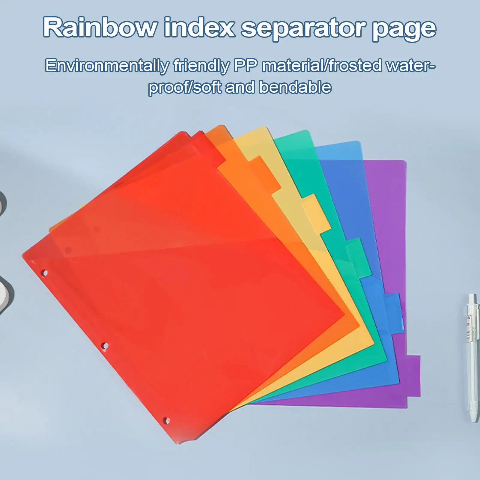 Разделители для переплета вкладок Разделители страниц Вставная большая вкладка для переплета Водонепроницаемые разделительные карманы для ноутбука Органайзер для индекса раздела для