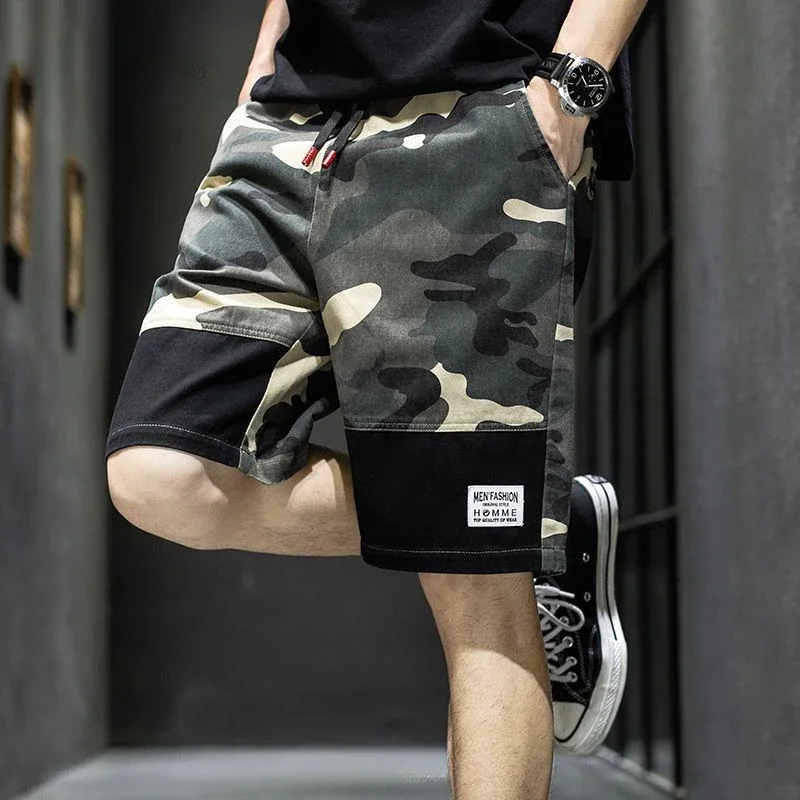 Short Pants For Men Camouflage Oversize Striped Big Size Camo Mens Cargo Shorts Beautiful Vintage Harajuku Loose Summer