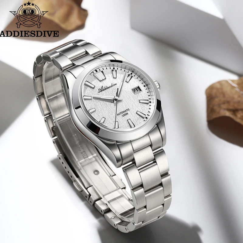 ADDIESDIVE 39mm Watch Men Top Band Luxury Automatic Mechanical Watches Dress Fashion AD2075 Sapphire Waterproof 100m Diving New