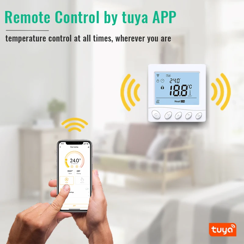 Warm Floor Thermostat WiFi Tuya Smart Heating Temperature Remote Controller Electric/Gas Boiler/Water Google Home, Alice, Alexa