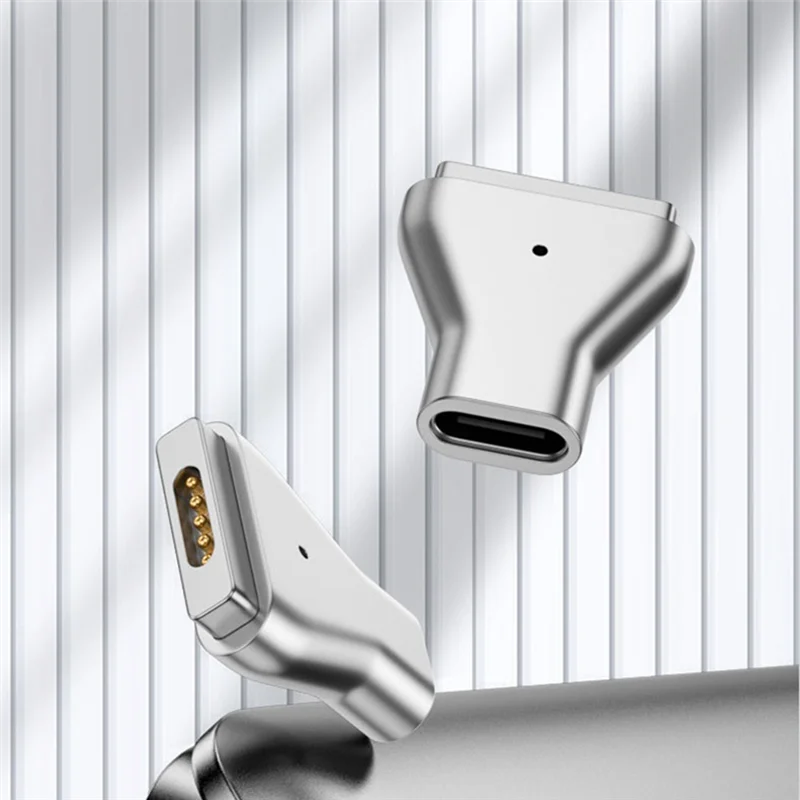 محول مغناطيسي PD لأجهزة MacBook Air Pro ، سبيكة ، USB ، نوع C ، مؤشر LED ، شحن سريع ، محول قابس ، Magsafe 2 ، W