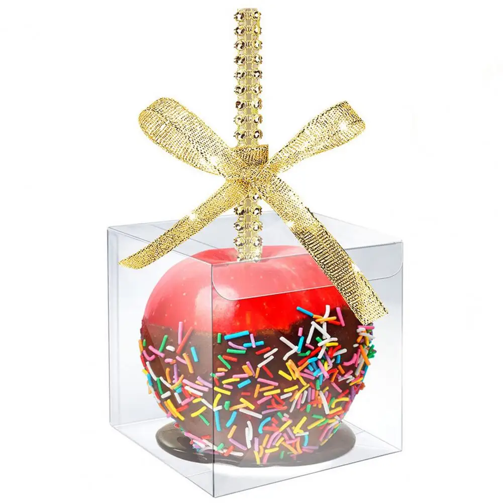 

Candy Box with Stick Ribbons Transparent Christmas Pet Gift Box Christmas Pet Gift Box Set with Stick Sparkling for Peaceful