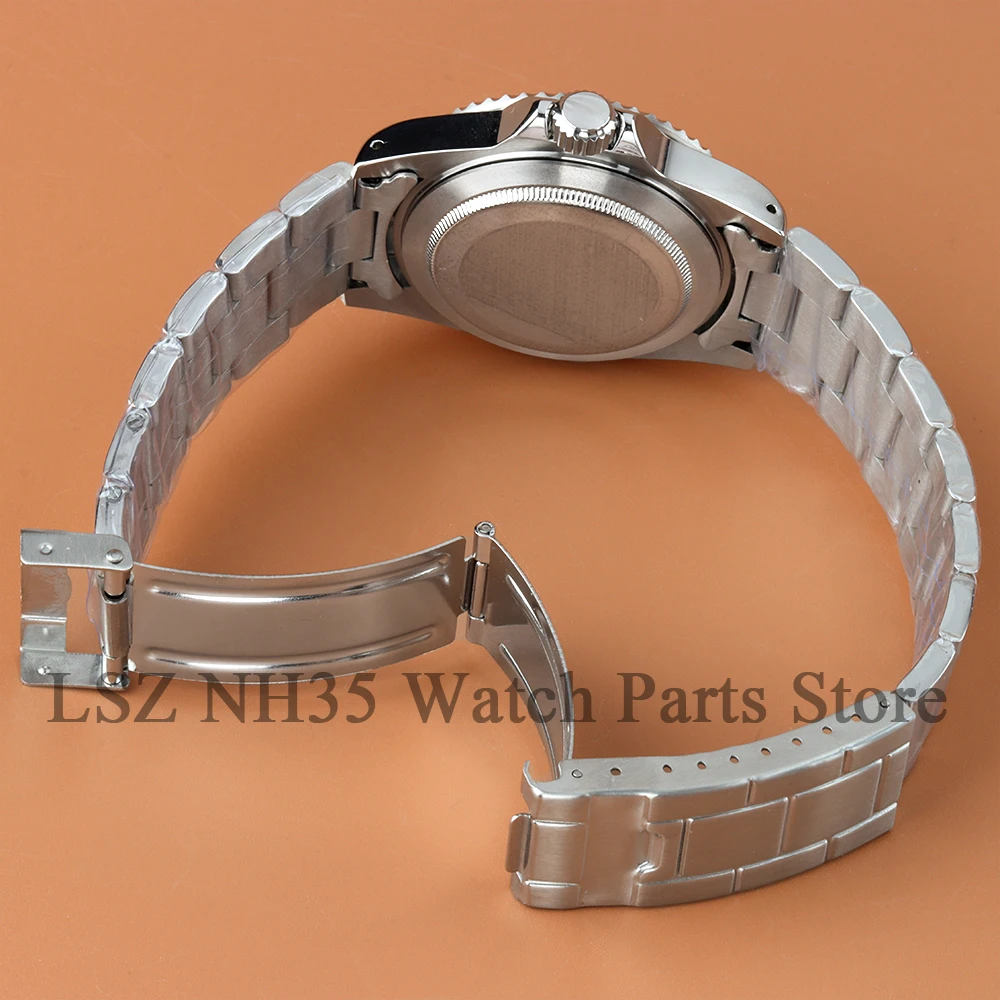 For SUB Dive 39.5mm High Quality Vintage Watch Case For Retro Submariner Seiko NH35 NH36 Movt Uni-directiond Oyster Watchband