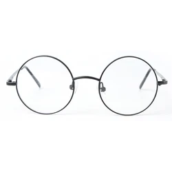 Retro Round Metal Vintage Optical Eyeglasses Frame with Spring Hinge, Comfortable Non-Pinching Fashion Eyewear For Men Women