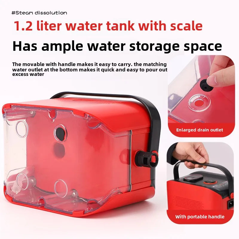 منظف بخار احترافي بدرجة حرارة عالية مع خزان مياه 1200 مل لشحوم المطبخ والبقع وتطهير الضغط والاستخدام المنزلي