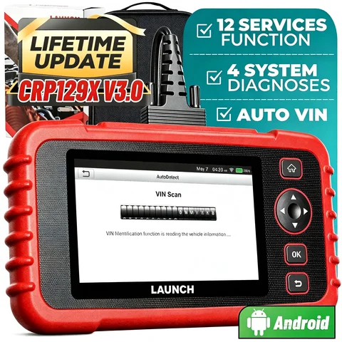 New Launch X431 CRP129X V3.0 Car Scanner 2026 Updated CANFD & DOIP Supported Diagnostic Tools OBDII Scanner Automotive Scanner