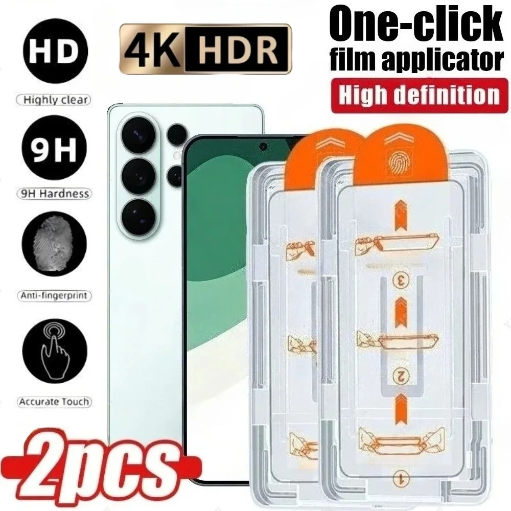 2 Stück Vollständiger HD-Displayschutz für Samsung Galaxy S26 S25 S24 Ultra S23 S22 S21 Plus S25 S24 S23 FE Einfache Installation Glas