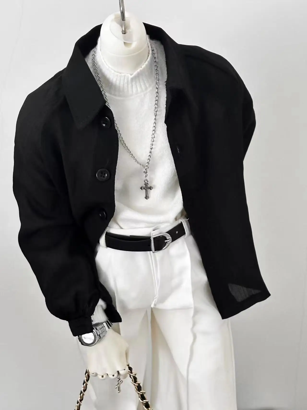 D09-P762 giocattolo fatto a mano per bambini 1/4 1/3 zio 68 ID75 yc77 BJD/SD vestiti per bambole in chiffon camicia leggermente traslucida 1 pz