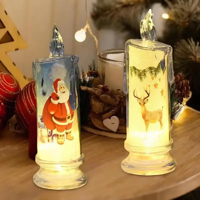 12 Styles Christmas Decoration Candles Environment Lights LED Candle Lights Electronic Festival Decoration Home Decoration Lamp