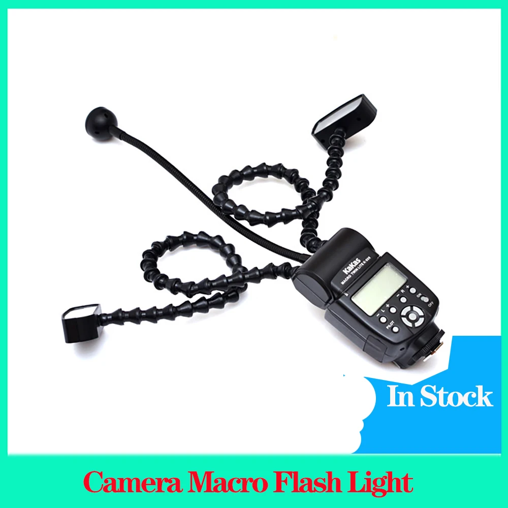 

K808 Camera Macro Flash Light Flexible Macro LED Speedlight with Dual Flash Light Flash for DSLR Canon Sony Nikon Olympus