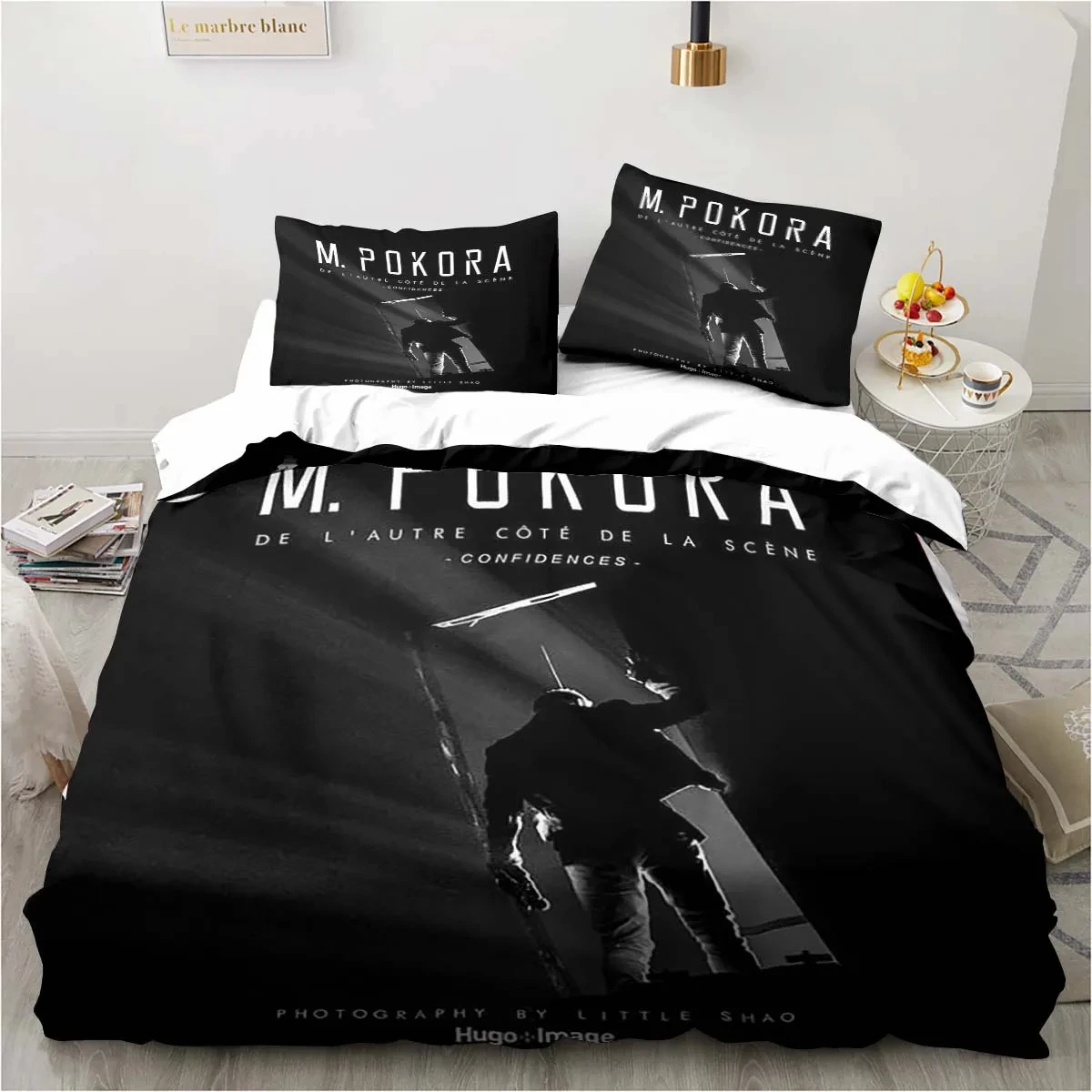 3D Print Singer M. Pokora Bedding Set Duvet Cover Comforter Bed Set Quilt Cover Pillowcase,King Queen Twin Size Boys Girls Adult