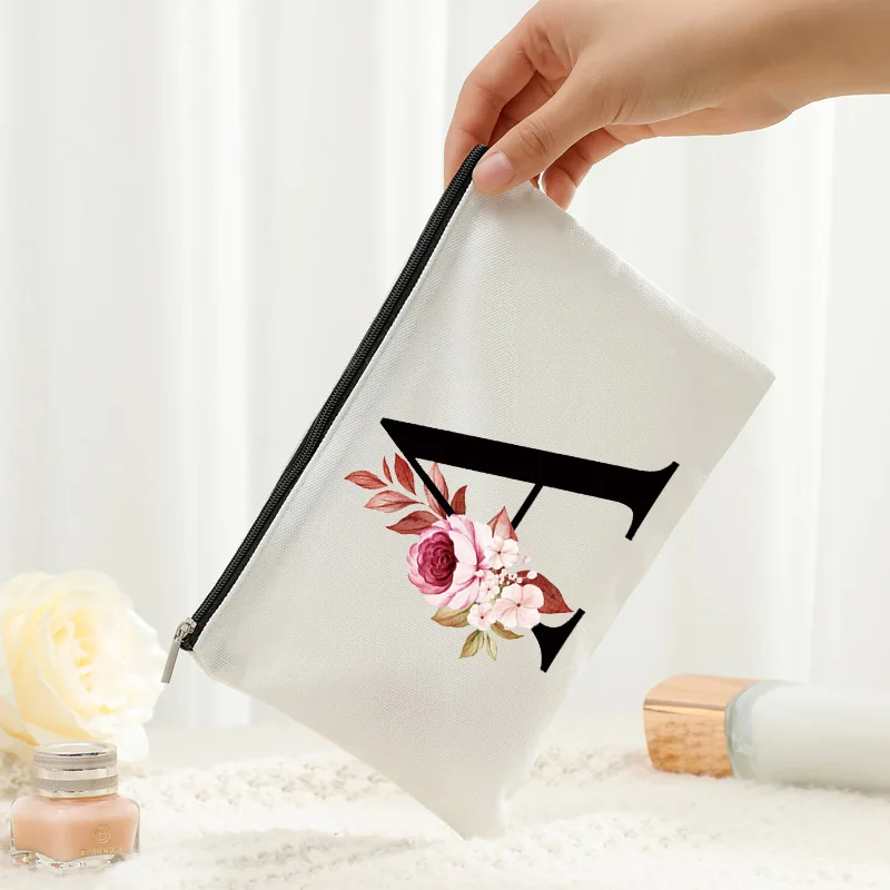 حقيبة مكياج جديدة بنمط الأزهار لعام 2025 مع سحاب إغلاق حقيبة مستحضرات تجميل خفيفة الوزن ومتعددة الاستخدامات للنساء حقيبة تخزين مقلمة #3