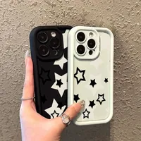 For Infinix Note 50 Pro Plus 5G Case Black And White Stars Cover For Note 40 30 12 Hot 50 50i 40 40i 30 30i Soft Silicone Fundas
