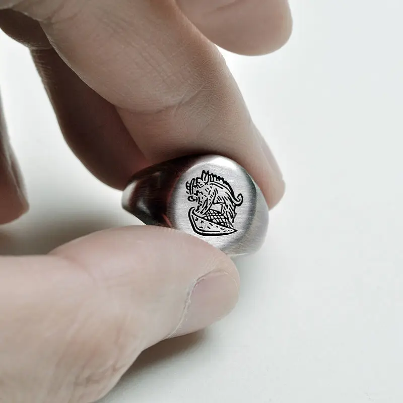 Original design leaf opening neutral ring creative Thai punk designer unique craftsmanship luxury noble jewelry