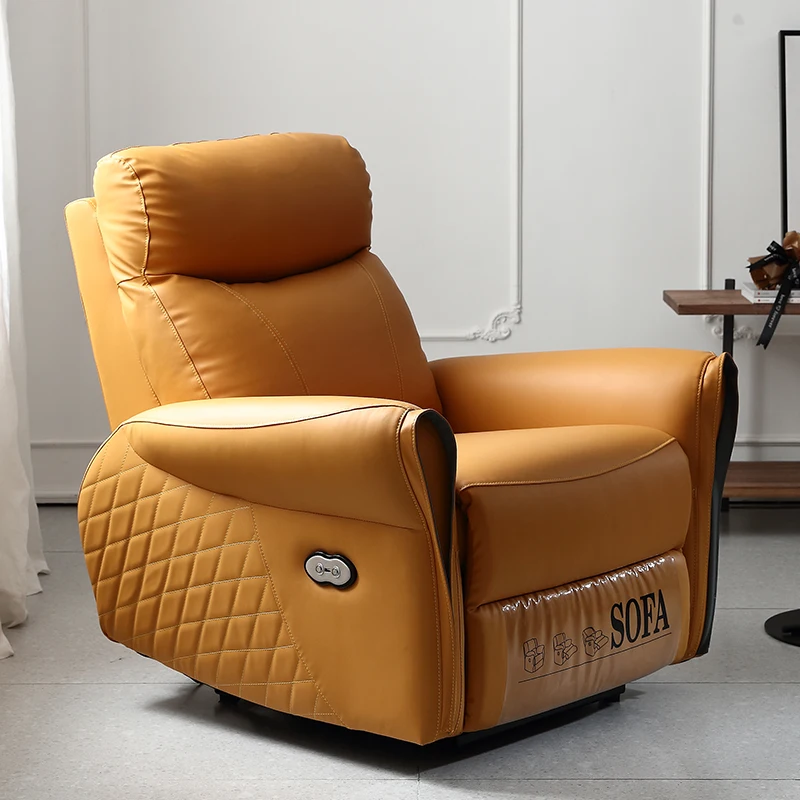 

First-class space multi-function cabin leather sofa living room study