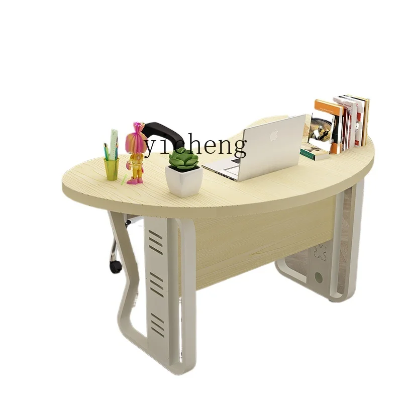 ZF Office Desk Manager Home Single Computer Crescent Curved Shop Owner Anchor Table