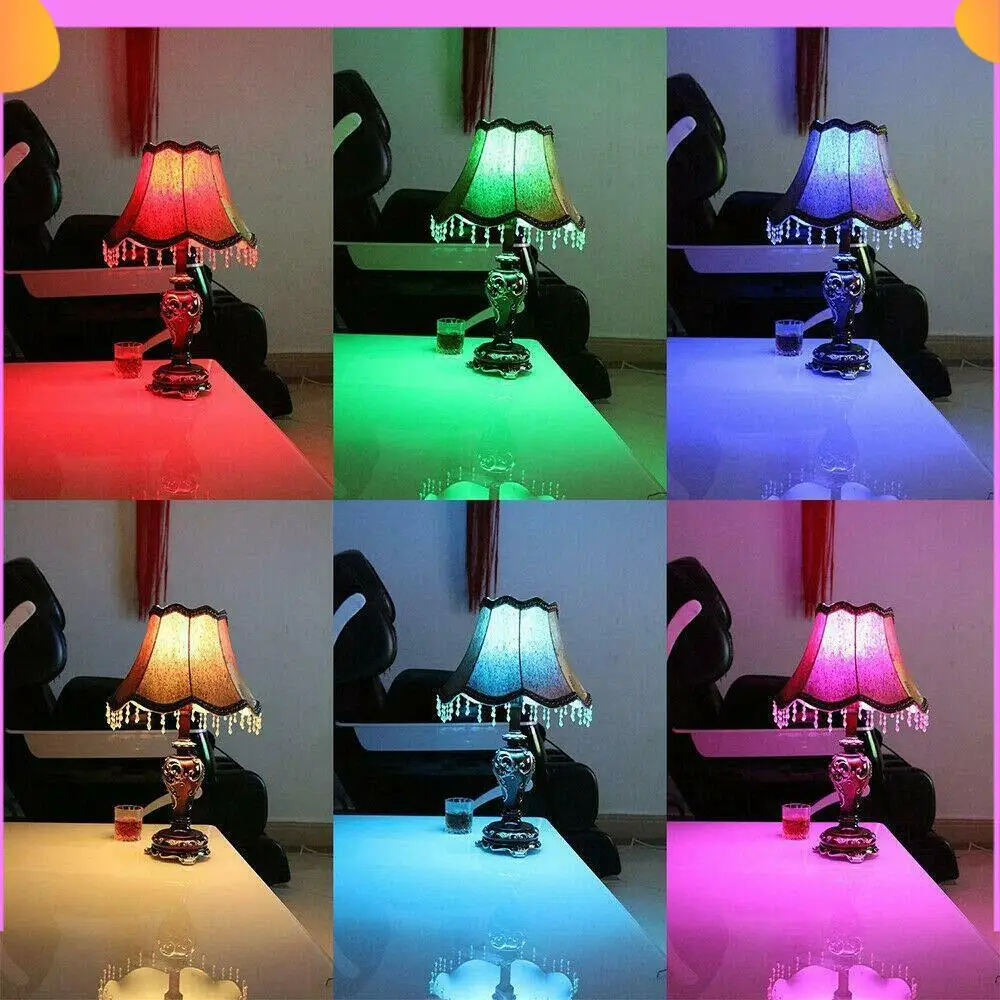 

A23P 3W Smart E12 RGB LED Colorful Change Color Bulb With 24 Candle Remote Control Button Transparent Lampshade